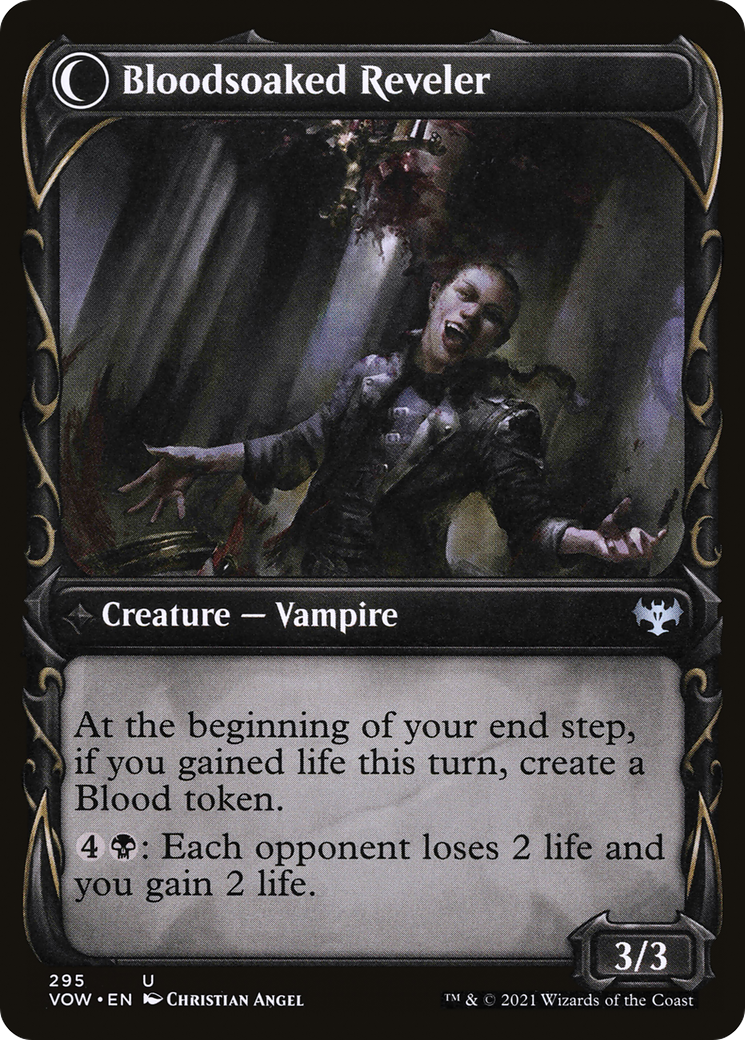 Image of Restless Bloodseeker (Showcase) (VOW-295) - Innistrad: Crimson Vow: (Showcase, Double Faced Transform)