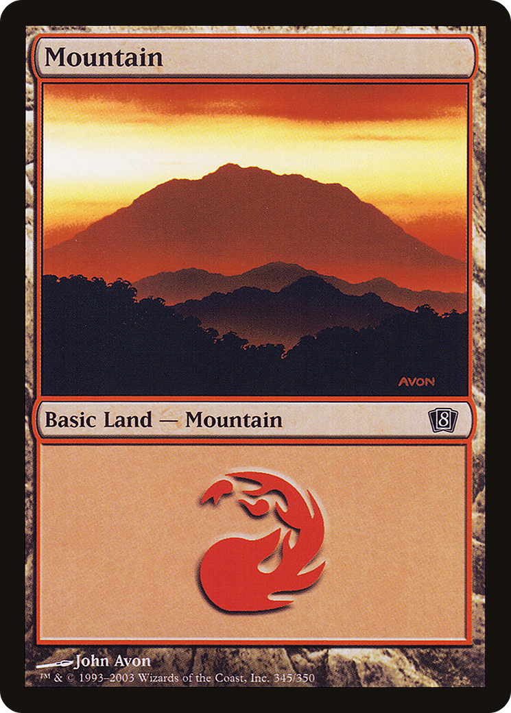 Image of Mountain (8ED-345★) - 8th Edition Foil