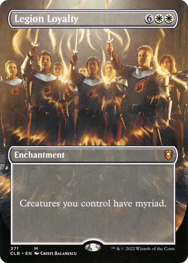 Image of Legion Loyalty (Borderless) (CLB-371) - Commander Legends: Battle for Baldur's Gate (Borderless) Foil