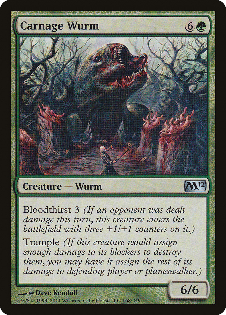 Image of Carnage Wurm (M12-168) - Magic 2012 Foil
