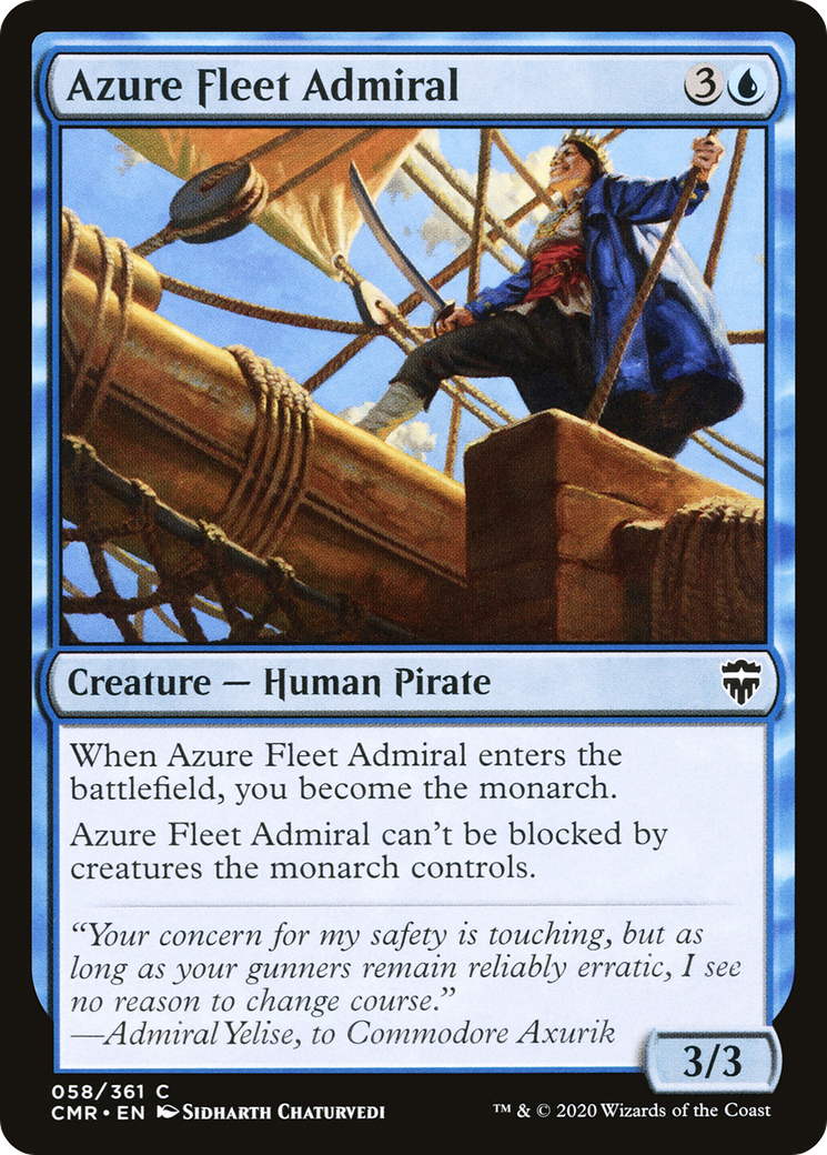 Image of Azure Fleet Admiral (CMR-058) - Commander Legends