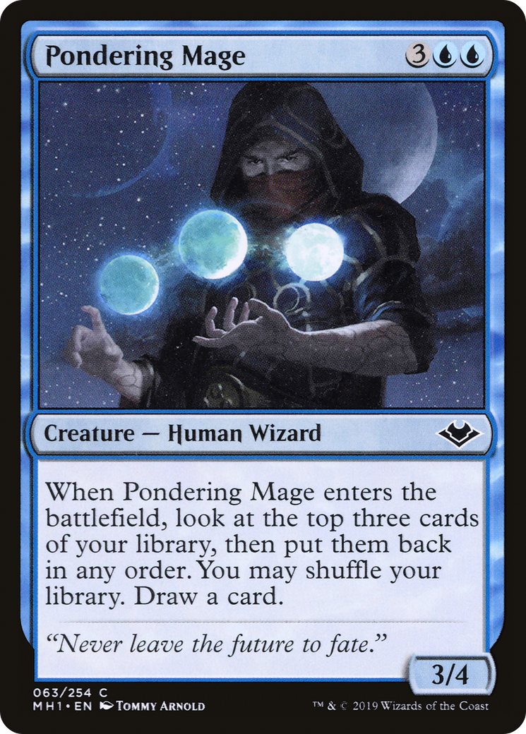 Image of Pondering Mage (MH1-063) - Modern Horizons Foil