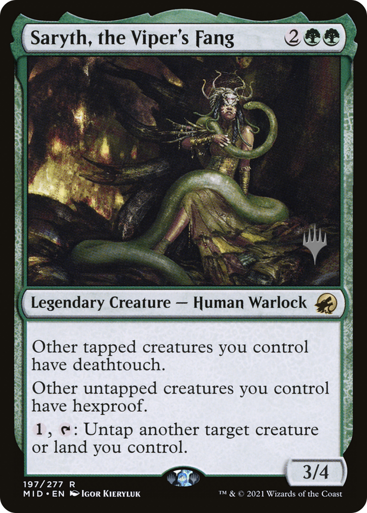 Image of Saryth, the Viper's Fang (PPMID-197) - Innistrad: Midnight Hunt Promos Foil