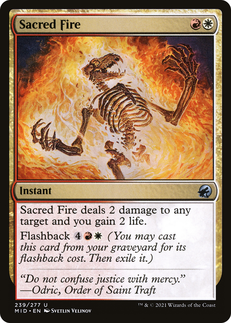Image of Sacred Fire (MID-239) - Innistrad: Midnight Hunt