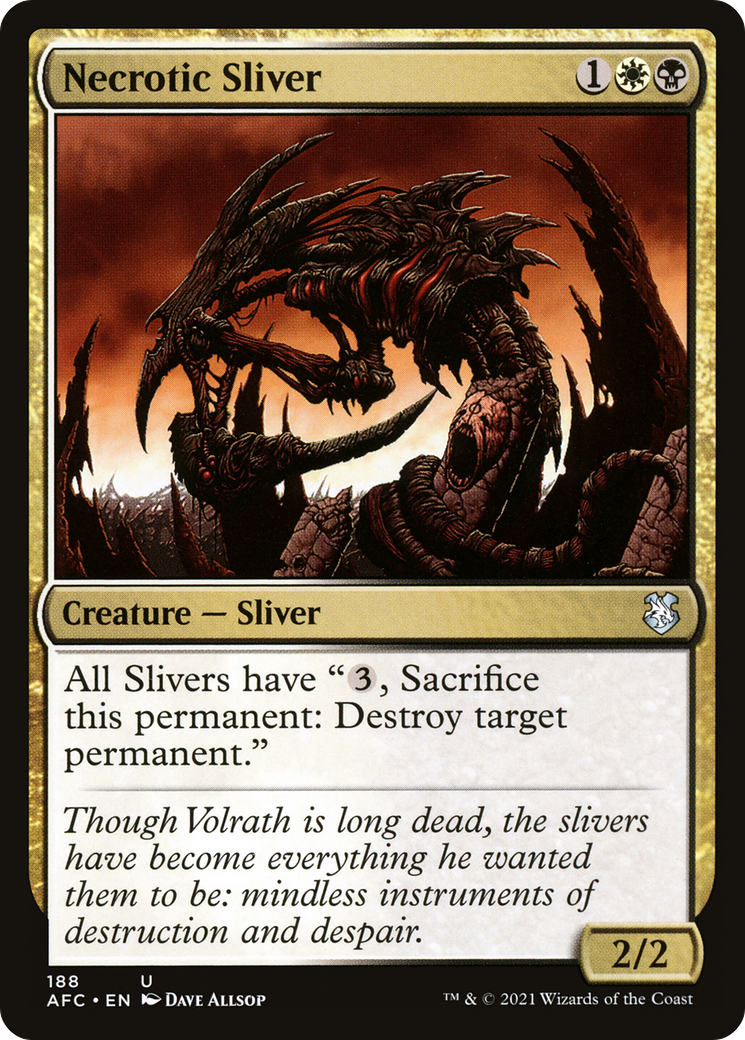 Image of Necrotic Sliver (AFC-188) - Forgotten Realms Commander