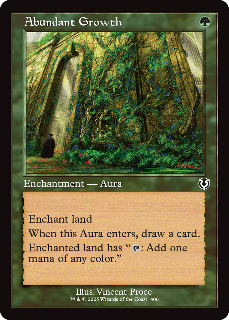 Image of Abundant Growth (Retro Frame) (INR-406) - Innistrad Remastered: (enchantment)