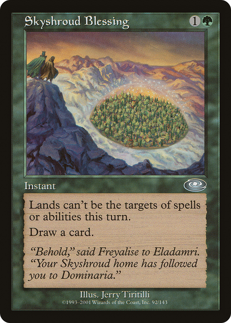 Image of Skyshroud Blessing (PLS-092) - Planeshift Foil