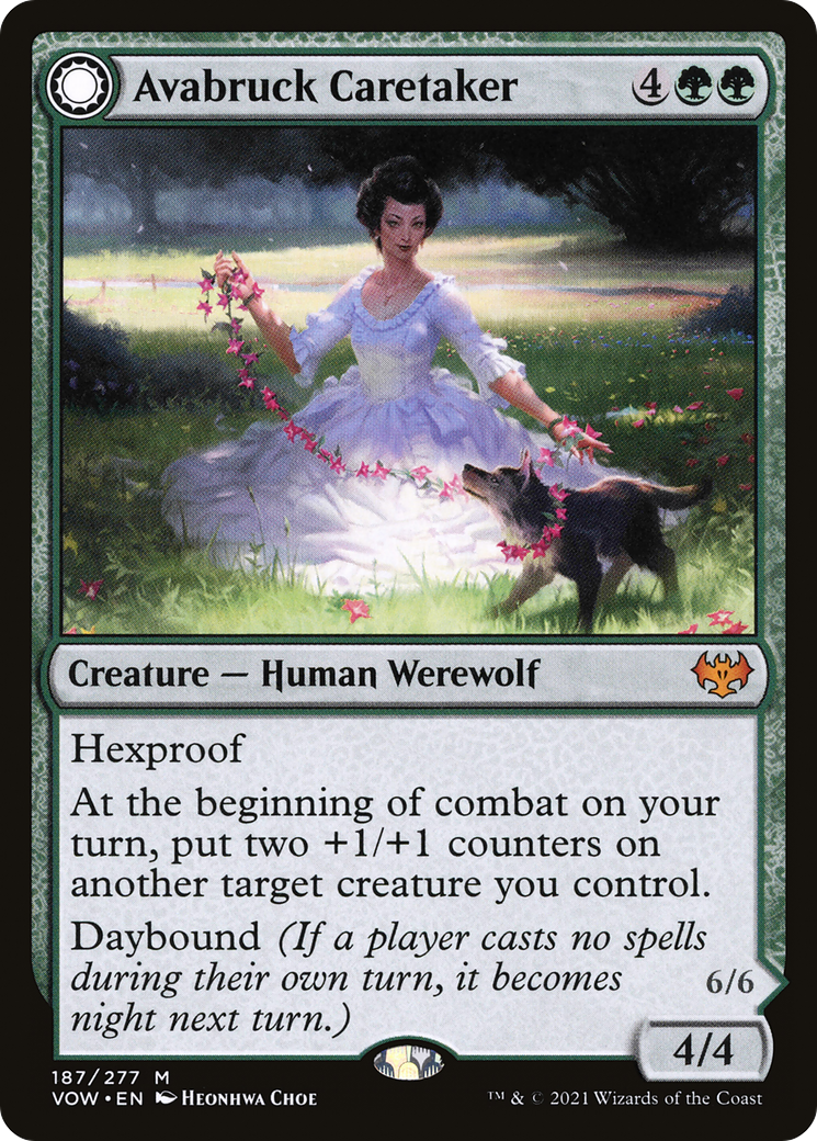 Image of Avabruck Caretaker (VOW-187) - Innistrad: Crimson Vow: (Double Faced Transform) Foil