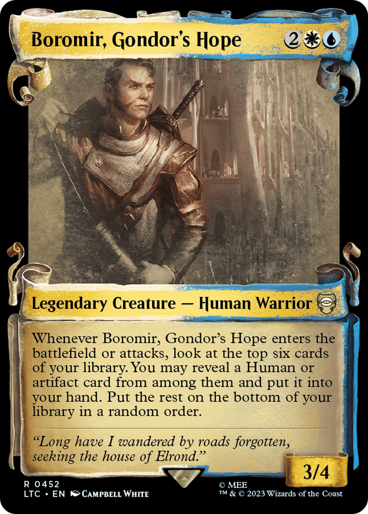 Image of Boromir, Gondor's Hope (Showcase Scrolls) (LTC-452) - Tales of Middle-earth Commander: (Showcase)