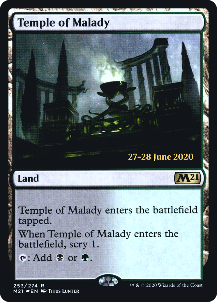 Image of Temple of Malady (M21) (PRE-253S) - Core Set 2021 Promos Foil