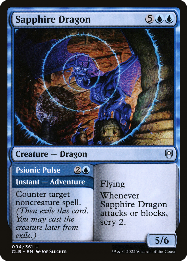 Image of Sapphire Dragon (CLB-094) - Commander Legends: Battle for Baldur's Gate