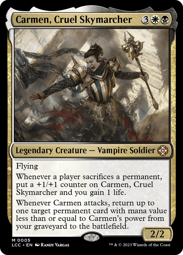 Image of Carmen, Cruel Skymarcher (LCC-005) - The Lost Caverns of Ixalan Commander