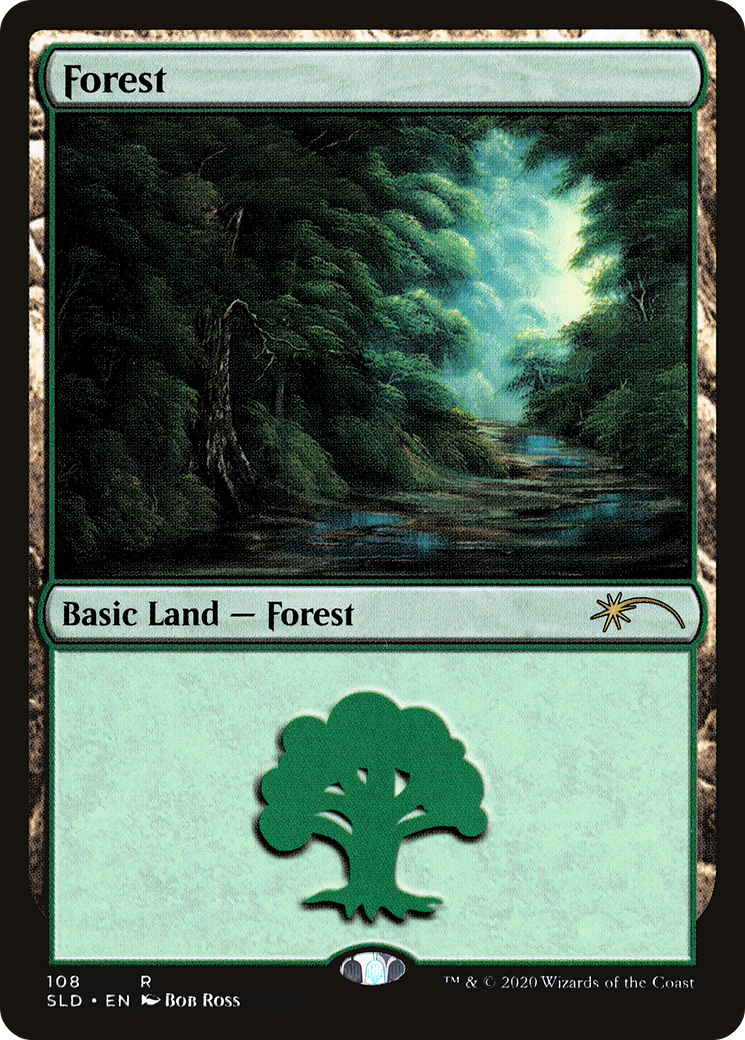 Image of Forest (108) (Bob Ross) (SLD-108) - Secret Lair Drop Foil