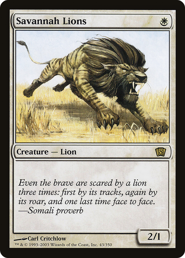 Image of Savannah Lions (8ED-043) - 8th Edition Foil