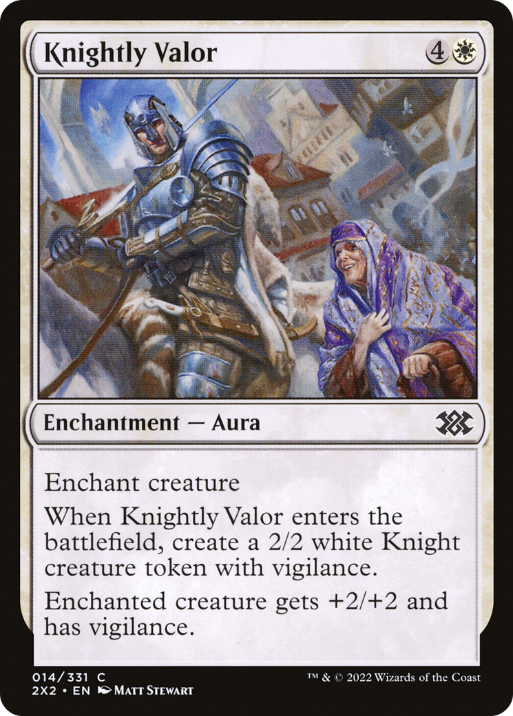Image of Knightly Valor (2X2-014) - Double Masters 2022