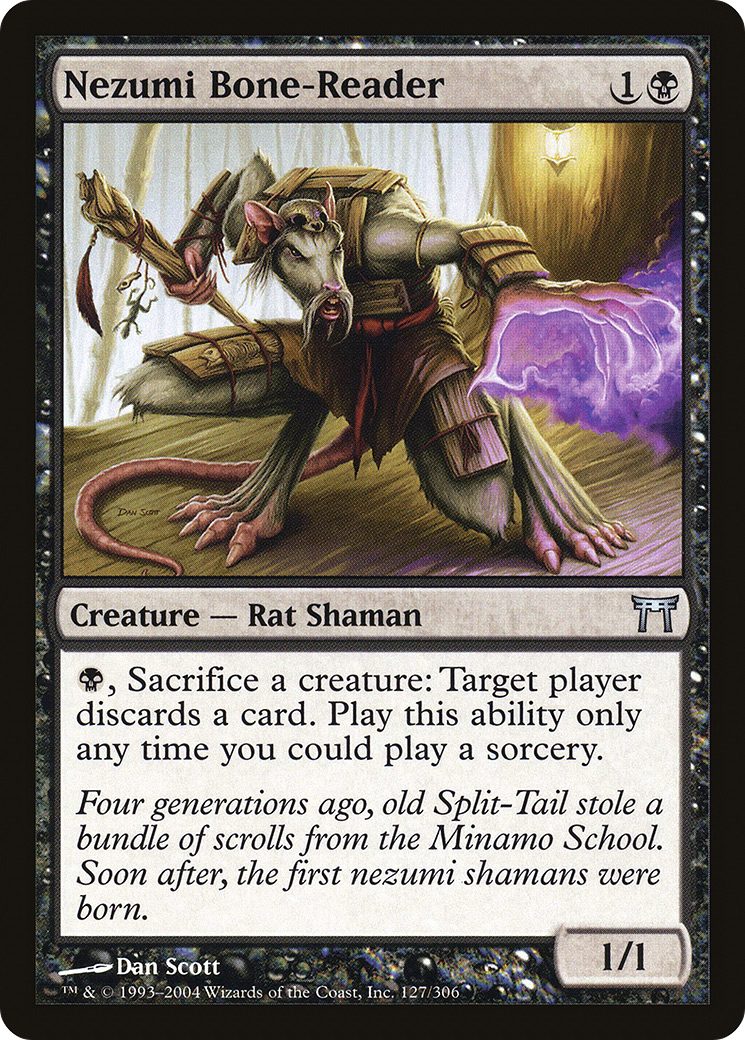 Image of Nezumi Bone-Reader (CHK-127) - Champions of Kamigawa Foil