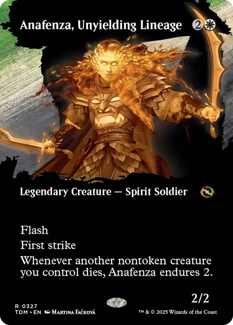 Image of Anafenza, Unyielding Lineage (Borderless) (TDM-327) - Tarkir: Dragonstorm: (Showcase) (Borderless)