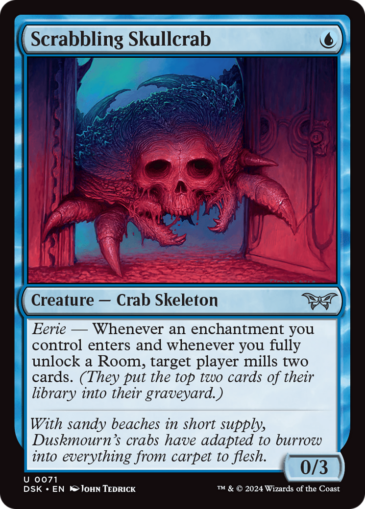 Image of Scrabbling Skullcrab (DSK-071) - Duskmourn: House of Horror Foil