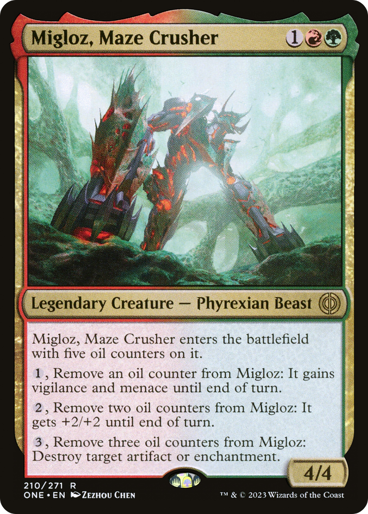 Image of Migloz, Maze Crusher (ONE-210) - Phyrexia: All Will Be One Foil