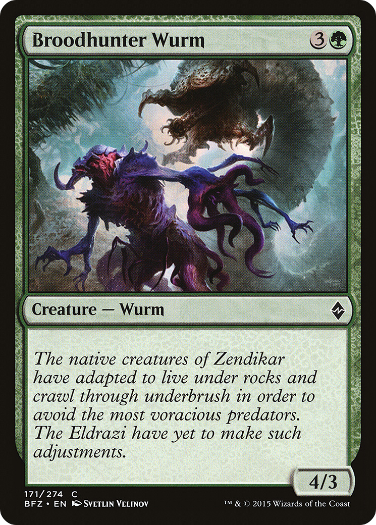 Image of Broodhunter Wurm (BFZ-171) - Battle for Zendikar