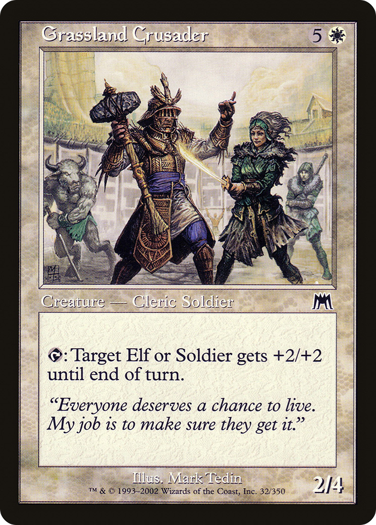 Image of Grassland Crusader (ONS-032) - Onslaught Foil