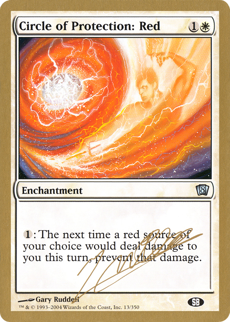 Image of Circle of Protection: Red - 2004 Julien Nuijten (8ED) (SB) (WCD-) - World Championship Decks 2004