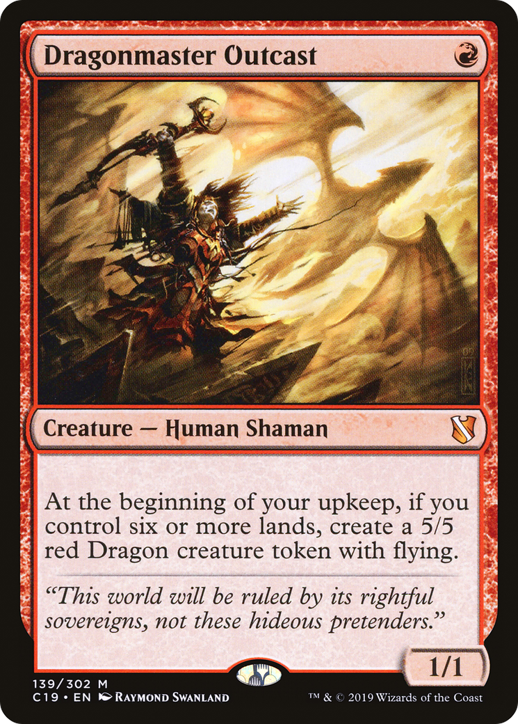 Image of Dragonmaster Outcast (C19-139) - Commander 2019