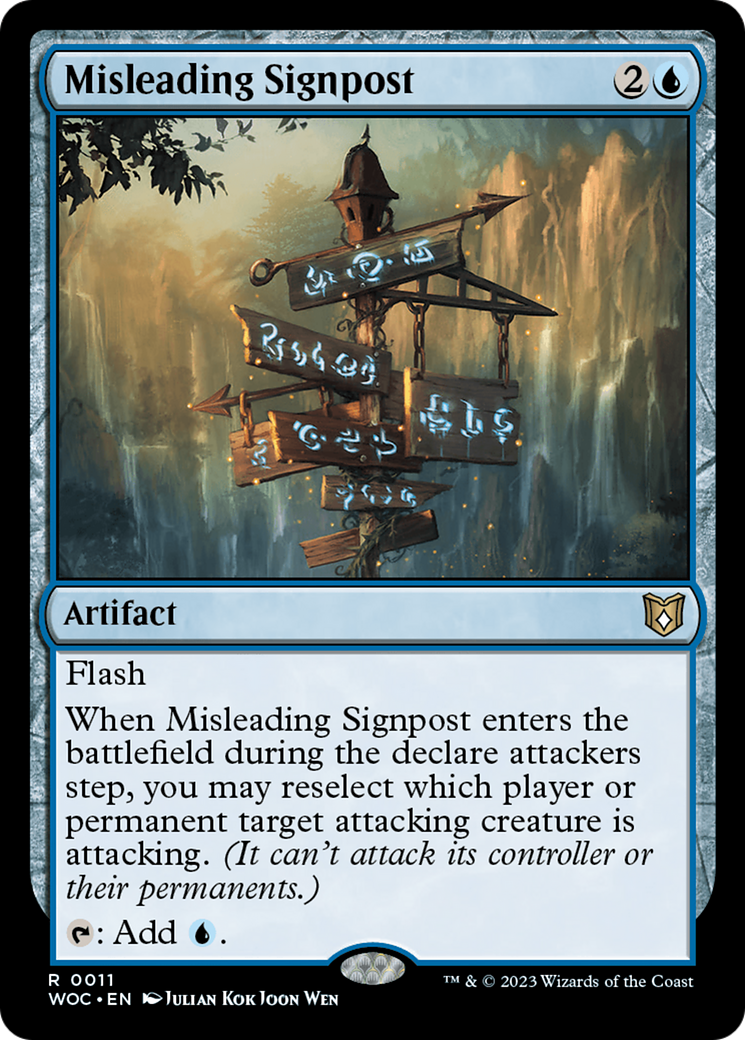 Image of Misleading Signpost (WOC-011) - Wilds of Eldraine Commander