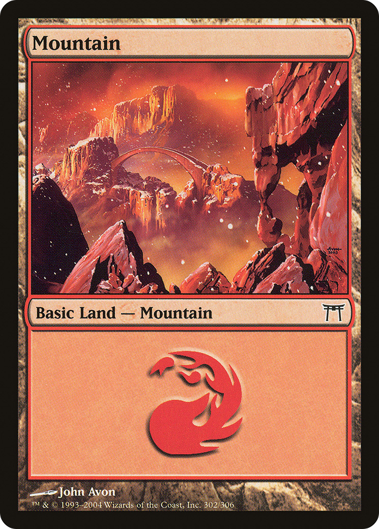 Image of Mountain (302) (CHK-302) - Champions of Kamigawa