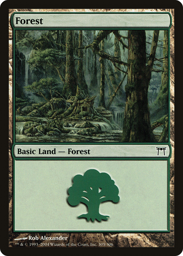 Image of Forest (305) (CHK-305) - Champions of Kamigawa Foil