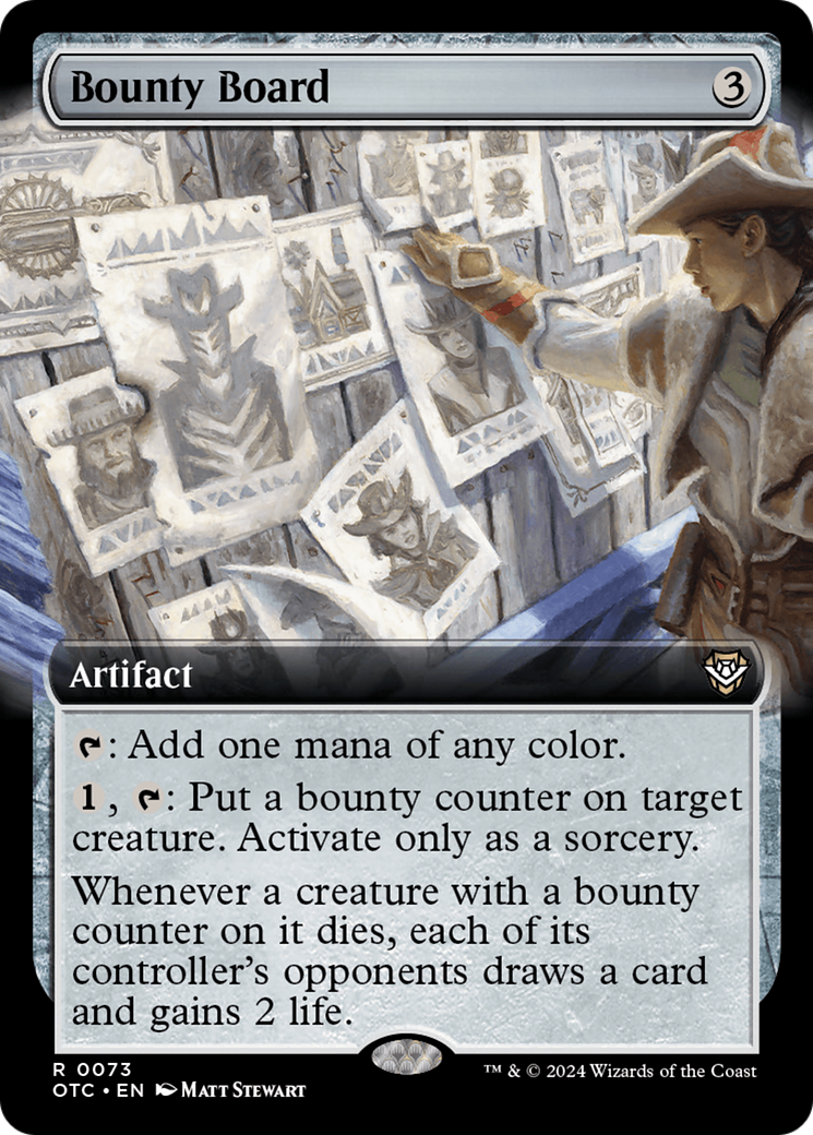 Image of Bounty Board (Extended Art) (OTC-073) - Outlaws of Thunder Junction Commander: (Extended Art)