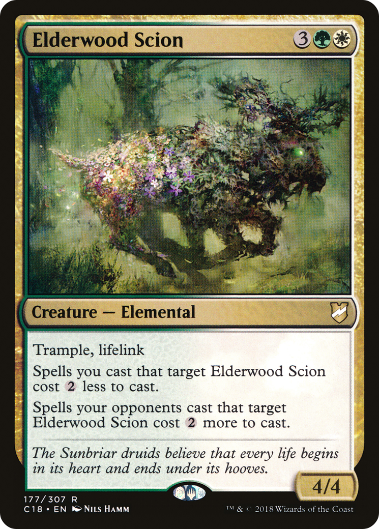 Image of Elderwood Scion (C18-177) - Commander 2018