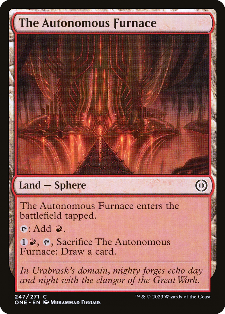 Image of The Autonomous Furnace (ONE-247) - Phyrexia: All Will Be One Foil