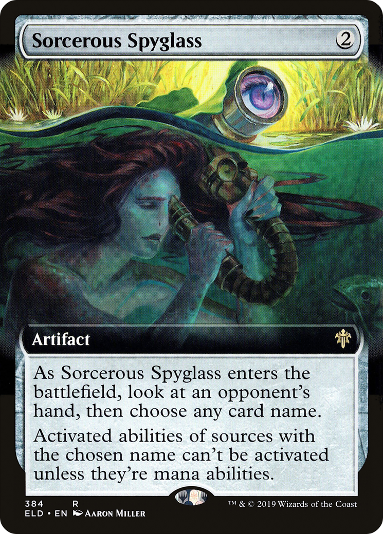 Image of Sorcerous Spyglass (Extended Art) (ELD-384) - Throne of Eldraine: (Extended Art)