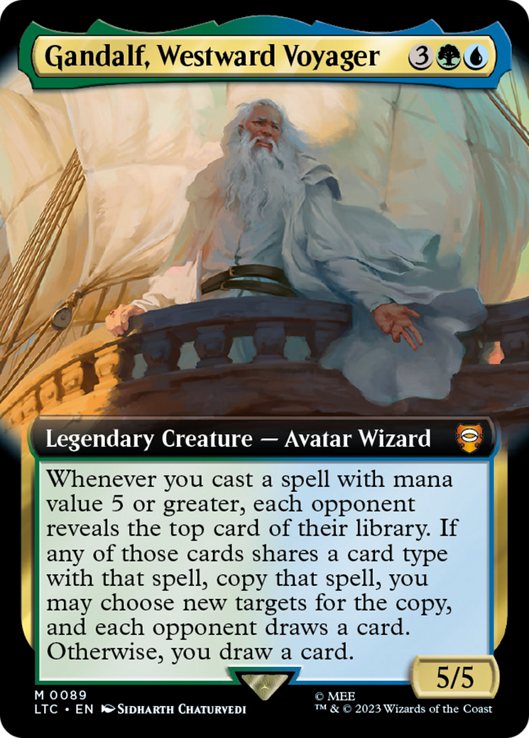 Image of Gandalf, Westward Voyager (Extended Art) (LTC-089) - Tales of Middle-earth Commander: (Extended Art) Foil