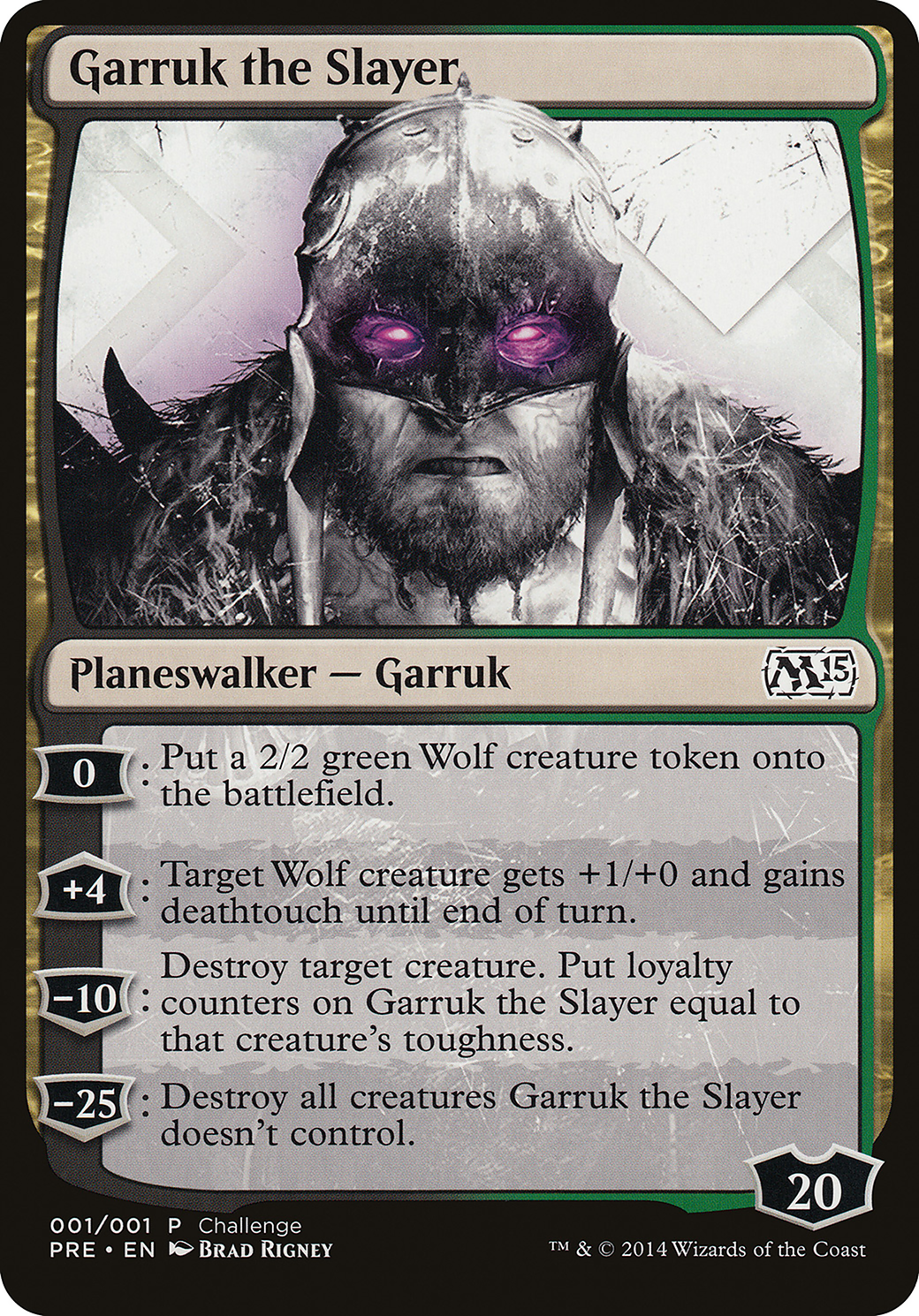 Image of Garruk the Slayer (Magic 2015 Prerelease Promo) (OVER-001) - M15 Prerelease Challenge