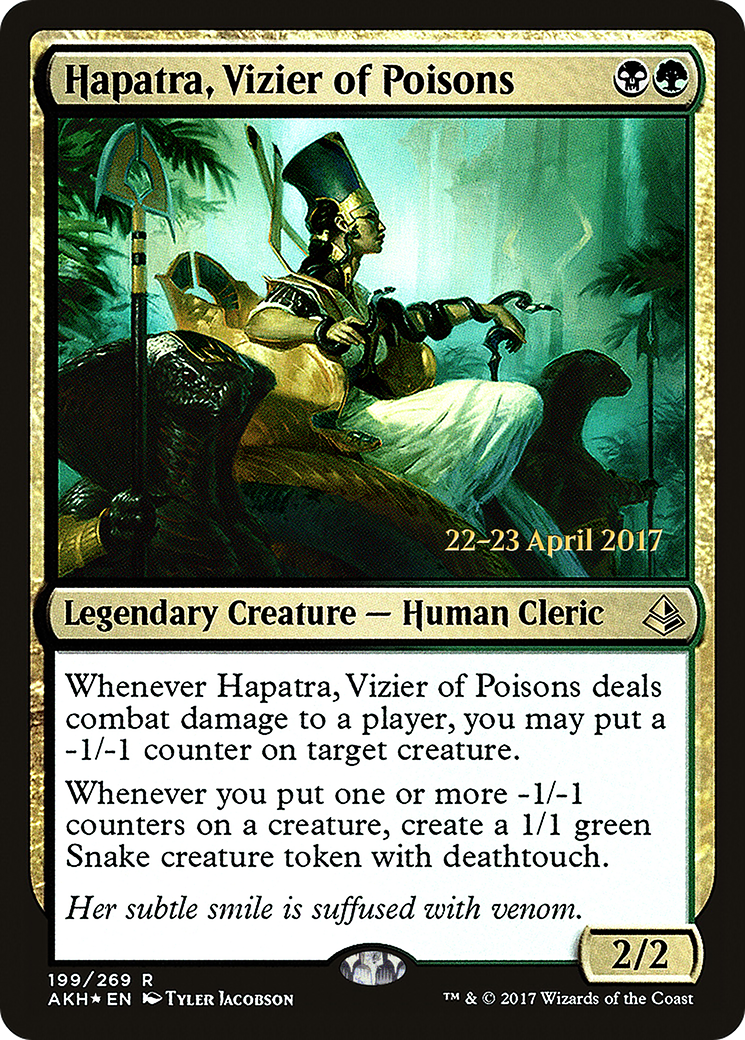 Image of Hapatra, Vizier of Poisons (PRE-199S) - Amonkhet Promos Foil