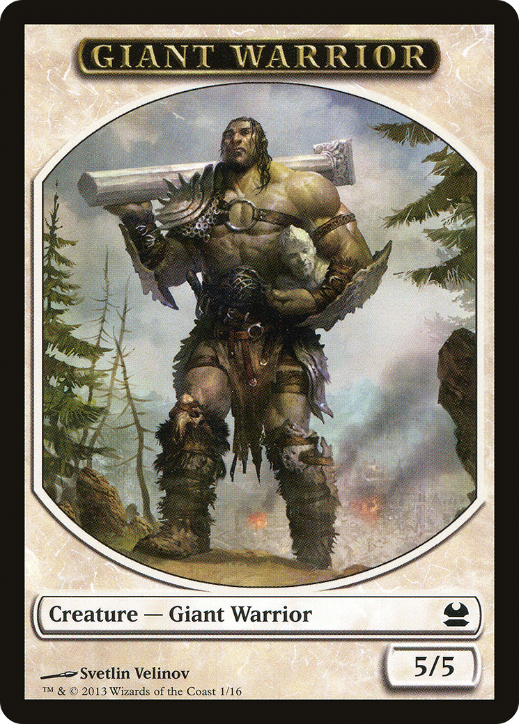 Image of Giant Warrior Token (MMA-001) - Modern Masters Tokens