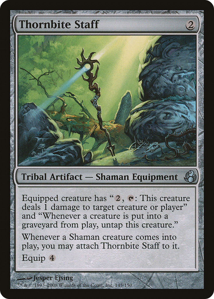 Image of Thornbite Staff (MOR-145) - Morningtide Foil