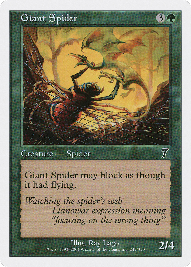 Image of Giant Spider (7ED-249) - 7th Edition Foil