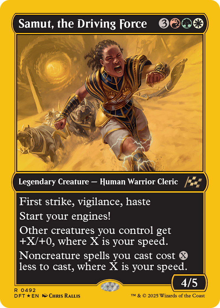 Image of Samut, the Driving Force (First-Place Foil) (DFT-492) - Aetherdrift Foil