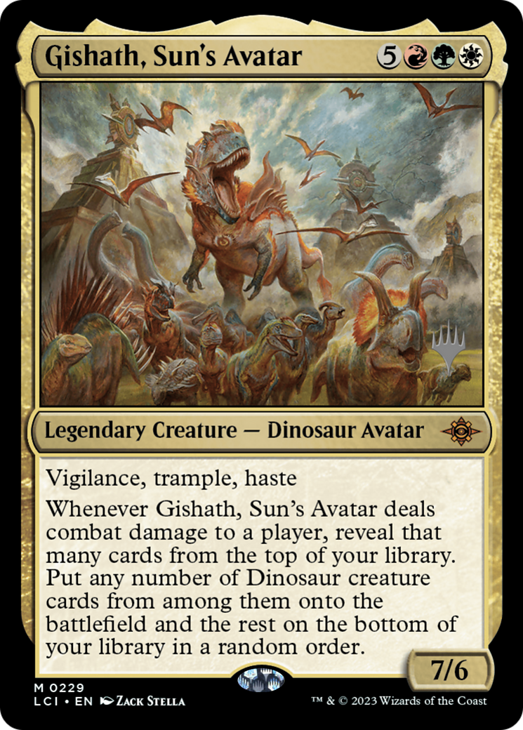 Image of Gishath, Sun's Avatar (PPLCI-229) - The Lost Caverns of Ixalan Promos Foil