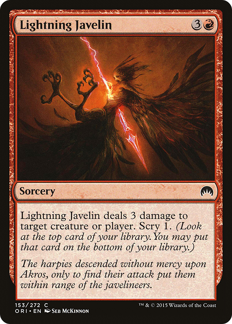 Image of Lightning Javelin (ORI-153) - Magic Origins Foil