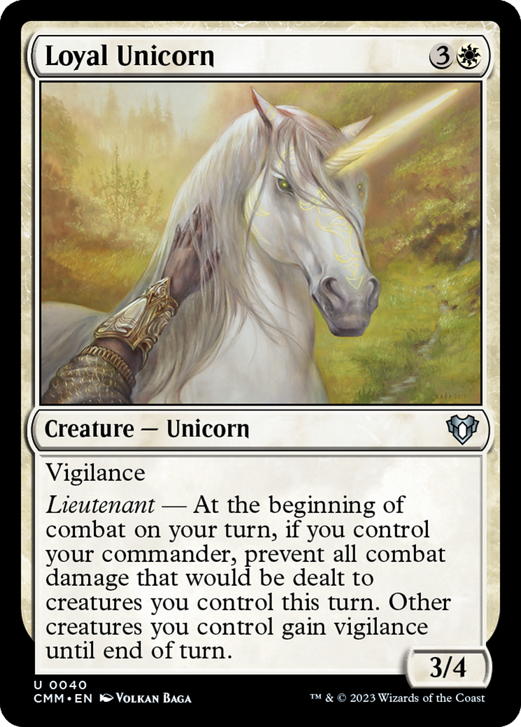 Image of Loyal Unicorn (CMM-040) - Commander Masters Foil