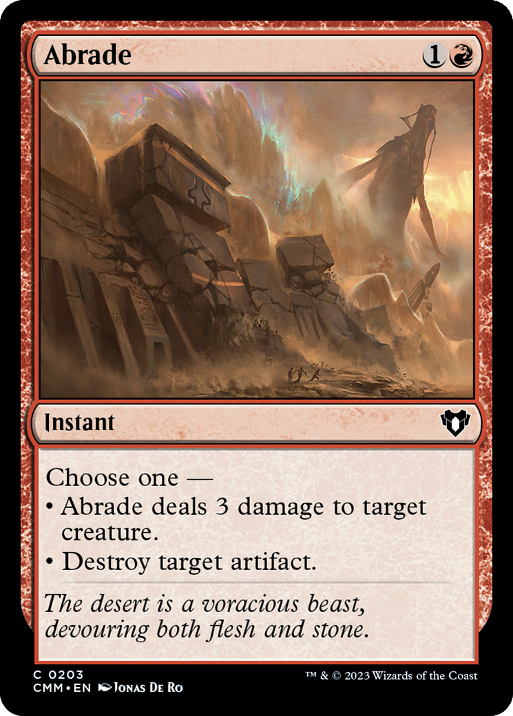 Image of Abrade (CMM-203) - Commander Masters Foil