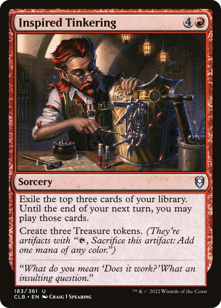 Image of Inspired Tinkering (CLB-183) - Commander Legends: Battle for Baldur's Gate