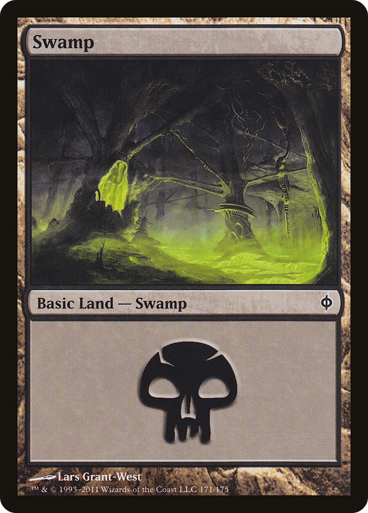 Image of Swamp (171) (NPH-171) - New Phyrexia Foil