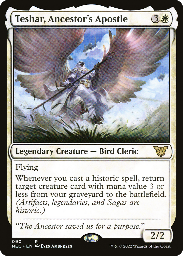 Image of Teshar, Ancestor's Apostle (NEC-090) - Neon Dynasty Commander