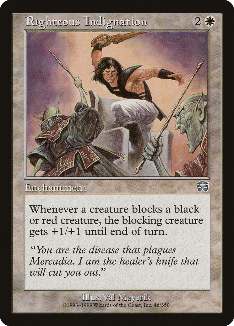 Image of Righteous Indignation (MMQ-046) - Mercadian Masques