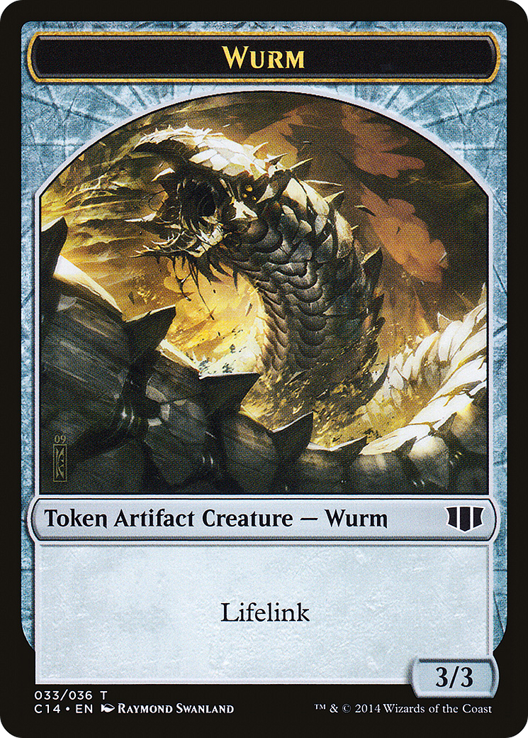 Image of Wurm (Lifelink) // Goat Double-sided Token (C14-33 // 3) - Commander 2014 Tokens